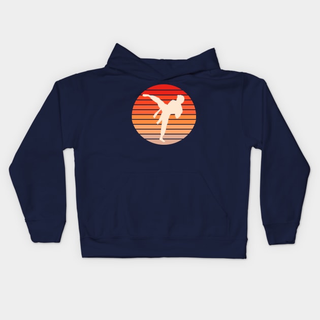 Karate Retro Kids Hoodie by Design Anbay